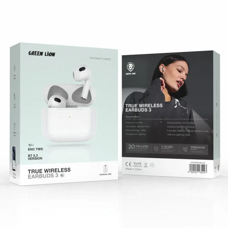 هندزفری بلوتوثی گرین لاین مدل True Wireless Earbuds 3 G1