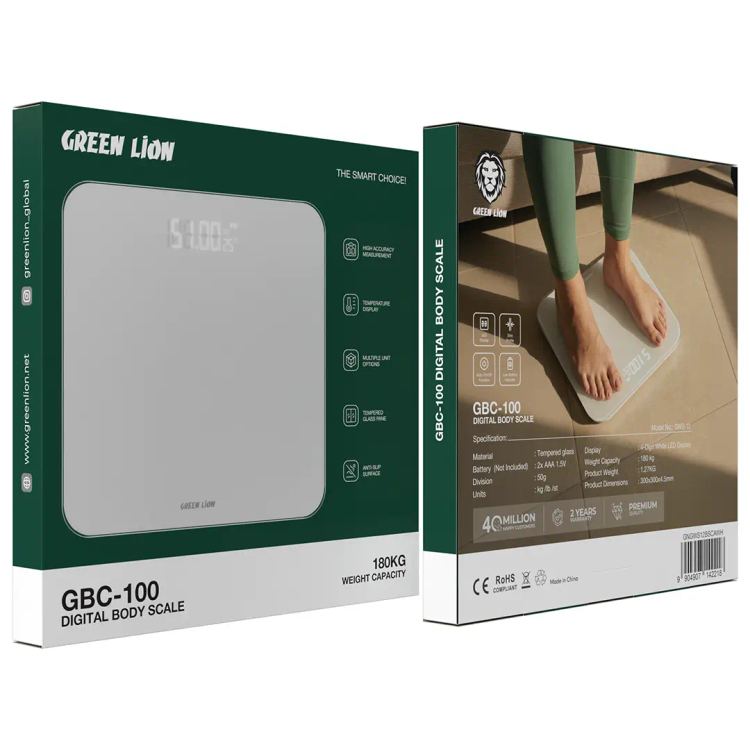 ترازوی دیجیتال گرین لاین مدل GBC-100 - سفید