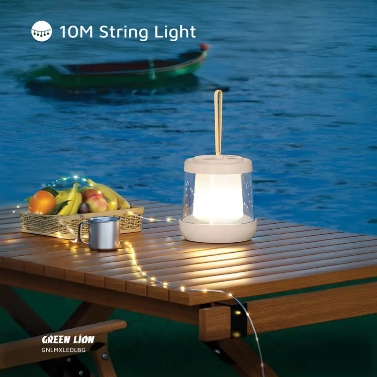 چراغ LED شارژی گرین لاین مدل Lumex به همراه ریسه LED داخلی - بژ
